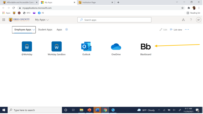 blackboard shortcut in file explorer